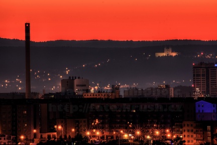 Svítání nad Olomoucí - pohled ze Zlatého vrchu